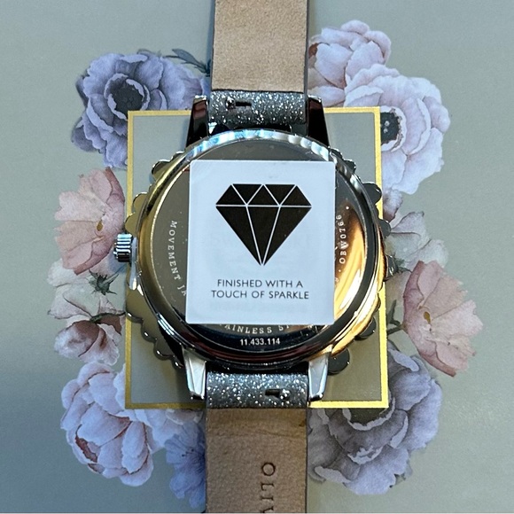 Olivia Burton Under The Sea Bejewelled All Silver Watch With 30mm Face - Picture 4 of 9